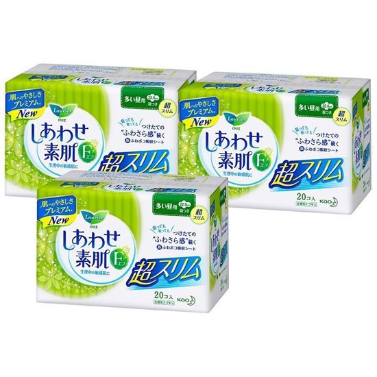 Picture of 乐而雅F系列 幸福素肌 超薄带护翼款 量多白天用 22.5cm 20个×3包